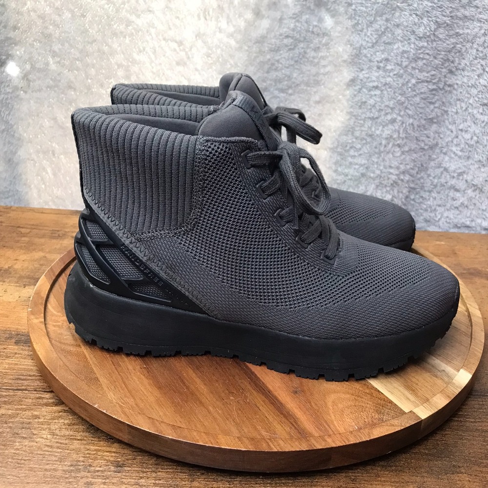 Kizik Suncreast M 6 W 7.5 Gray Hands Free Slip On Knit High Top Sneakers Shoes